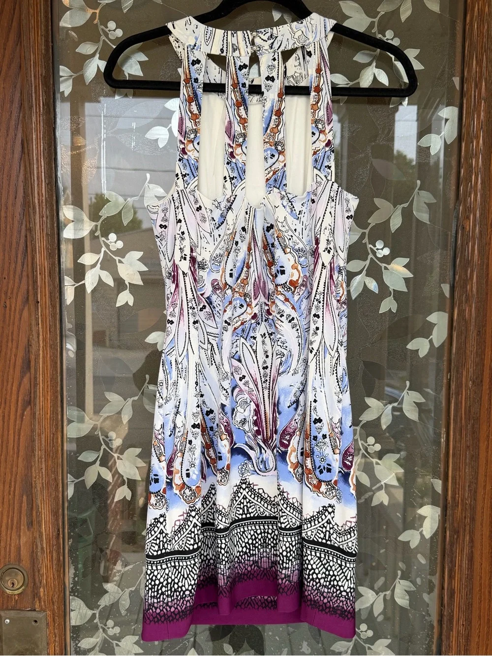 White House Black Market (Size SP) BOHO Sleeveless Dress Rhinestone Bling Sheath